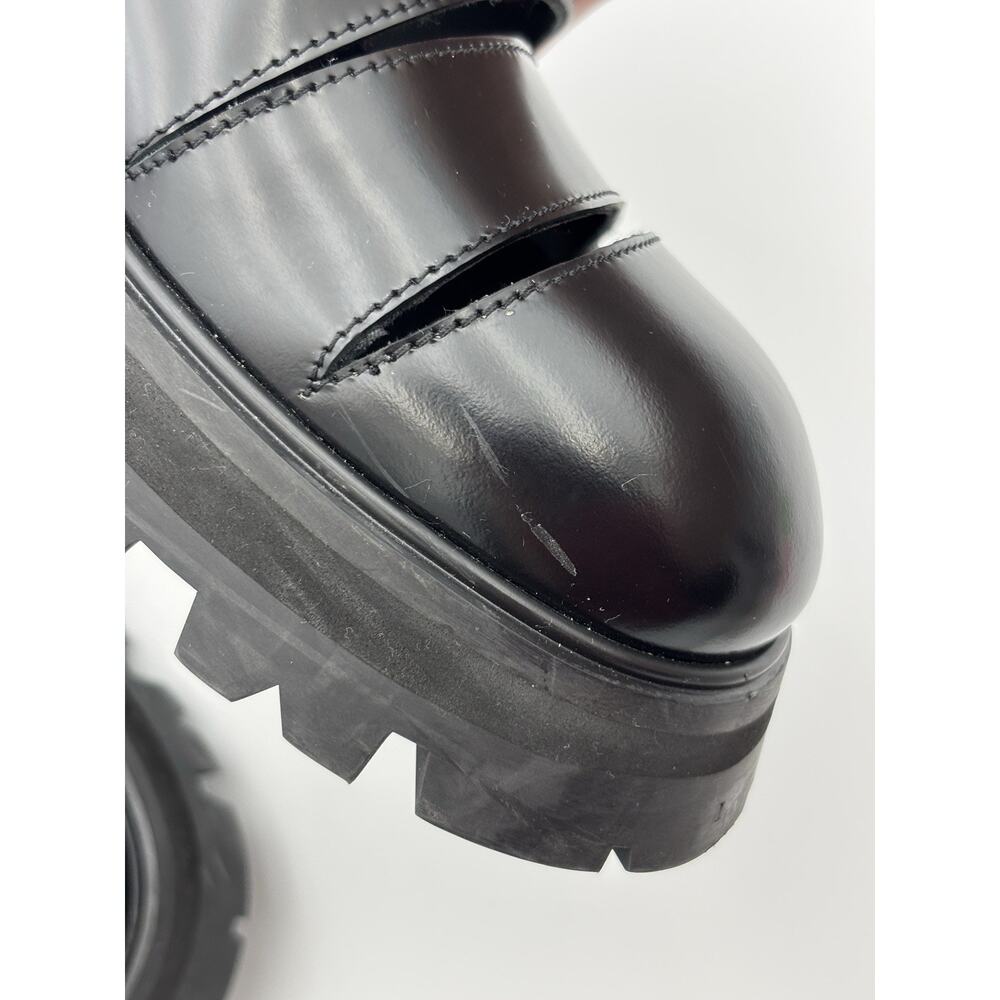 Alexander McQueen Wander Leather Cutout Combat Boots Black Size 39 / 9 - Picture 14 of 16